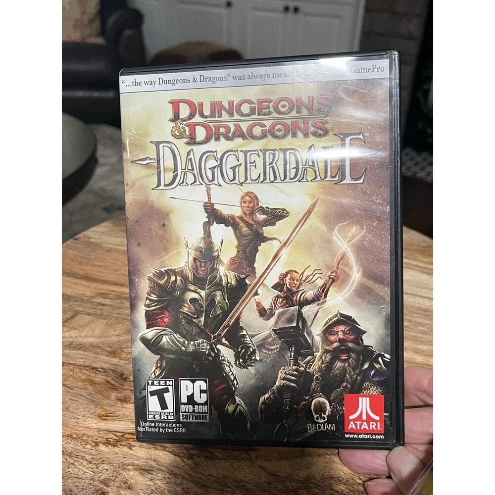 Dungeons & Dragons Daggerdale D and D PC Game DVD-ROM Atari Game Disc & Booklet